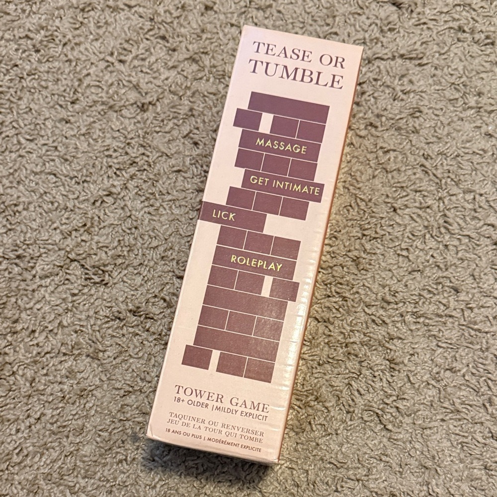 NWOT Tease or Tumble Tower 18+ Couple Game